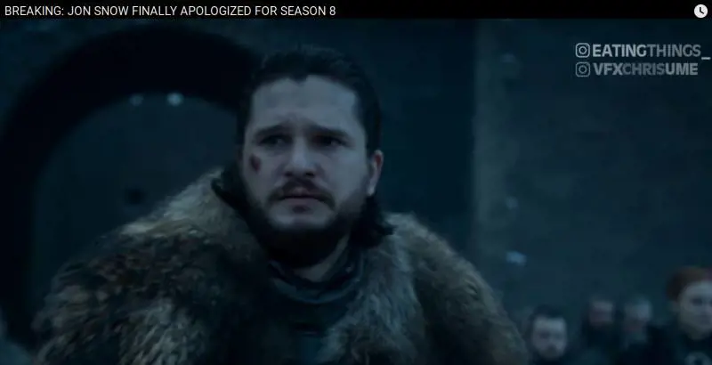 Le scuse fake di Jon Snow ai fan fanno il boom sui social