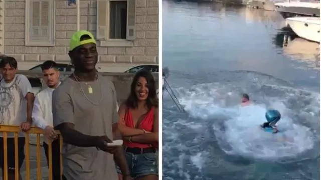 A Napoli l'ultima bravata di Balotelli: soldi per buttarsi in mare con lo scooter