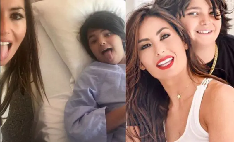 Elisabetta Gregoraci scrive per il figlio Nathan operato: "Sii forte, amore mio"