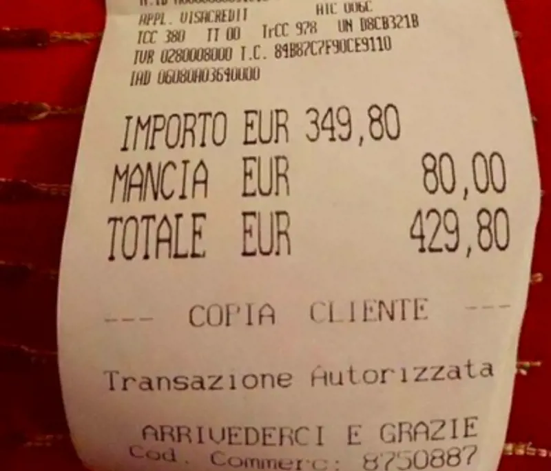 Roma, chiuso, riaperto e multato il ristorante dello scontrino choc