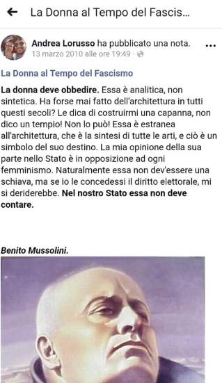 Frase Mussolini Lorusso