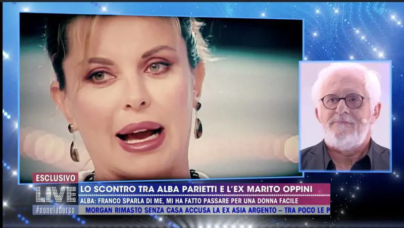 Alba Parietti attaccata dall'ex marito e dalla De André