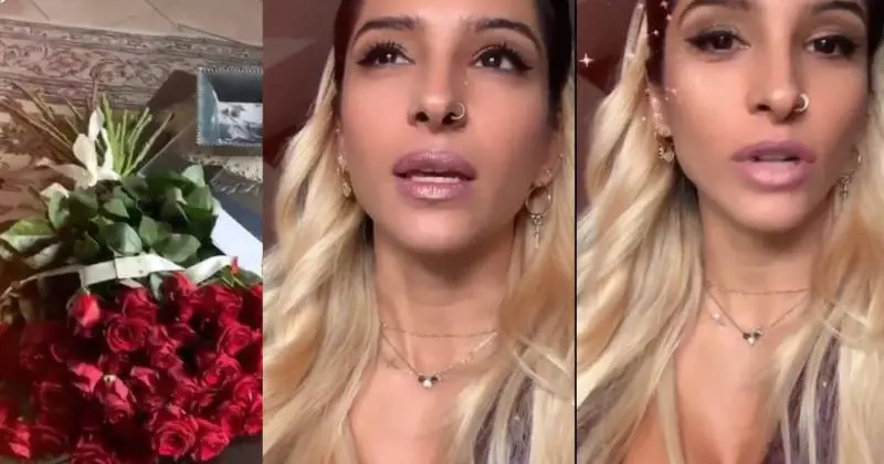 Erica Piamonte riceve un bouquet di rose dal mittente "top secret"