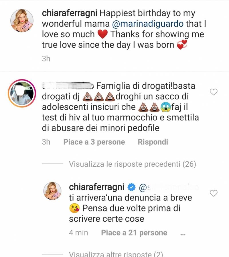 Chiara Ferragni vs hater