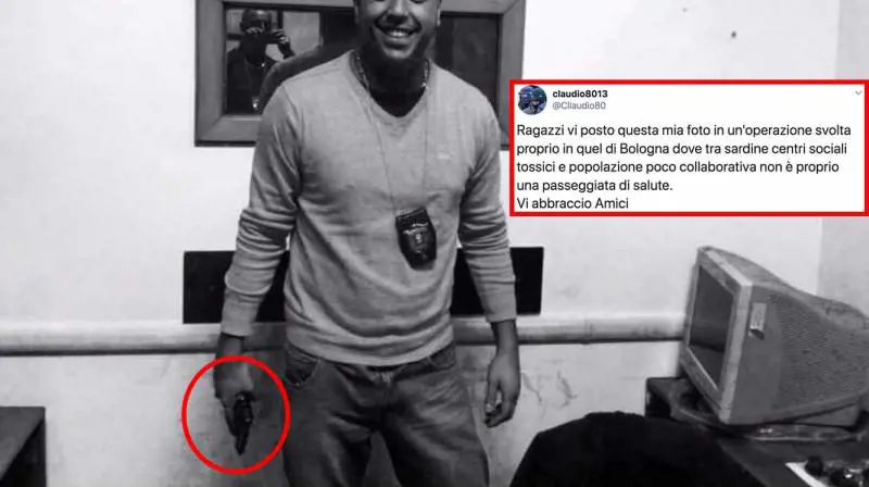 "Con le sardine non è una passeggiata": bufera sul tweet con la pistola