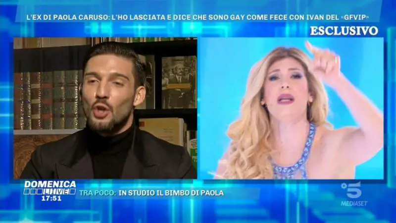 Domenica Live, scontro infuocato tra Paola Caruso e Moreno Merlo
