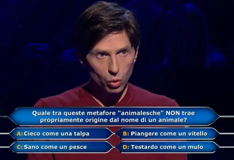 Errore nella domanda, concorrente bacchetta Gerry Scotti