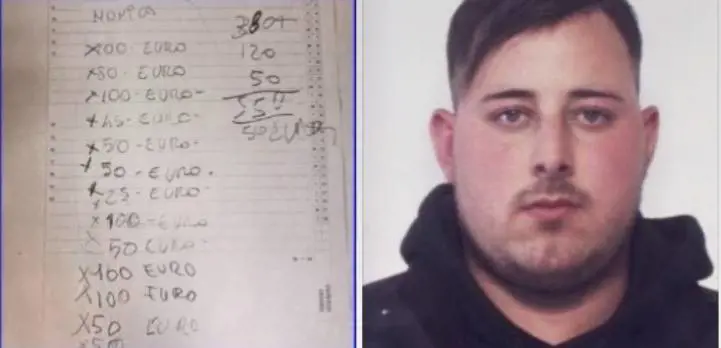 In arresto il pusher di marijuana: annotava la contabilità in un bigliettino