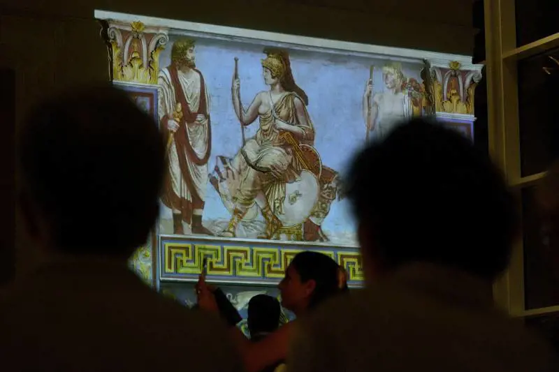 Bimillenario della morte dell'imperatore Augusto, Ara Pacis a colori (LaPresse)