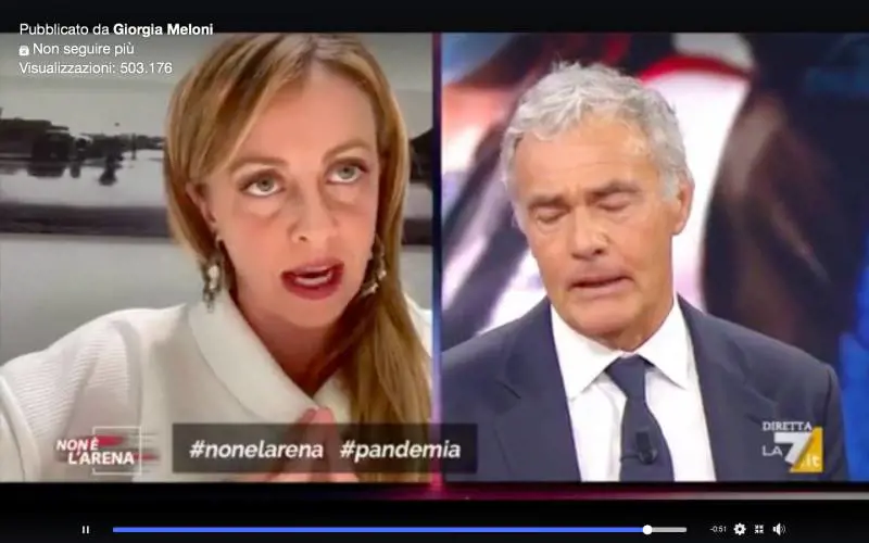 Coronavirus, Meloni: "A me non mi fregano. I cinesi ci hanno portato il virus"
