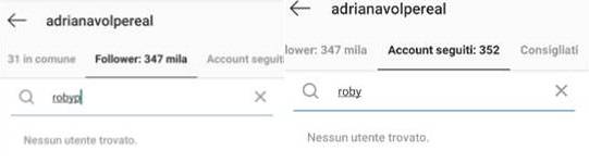 Adriana Volpe non segue marito sui social