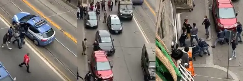 Antagonisti assaltano polizia: la follia nel cuore di Torino