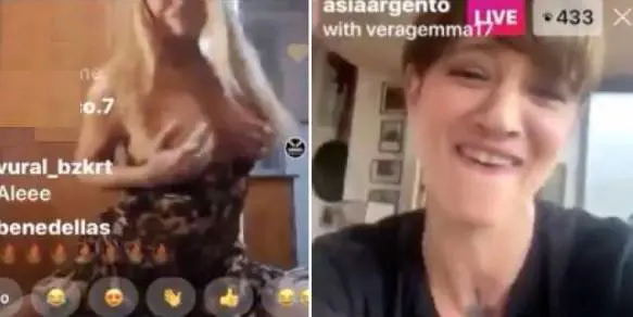 Diretta bollente tra Asia Argento e Vera Gemma: tutte e due nude