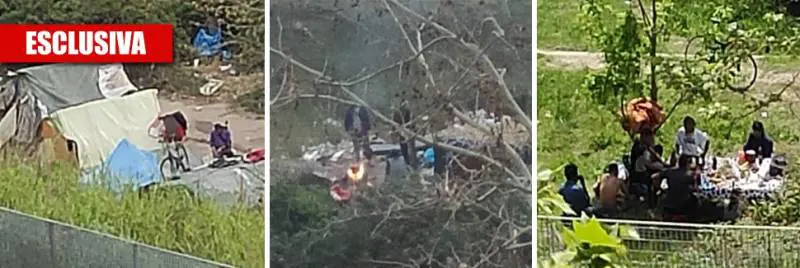I rom grigliano all'aria aperta: ecco un'altra favela sul Tevere