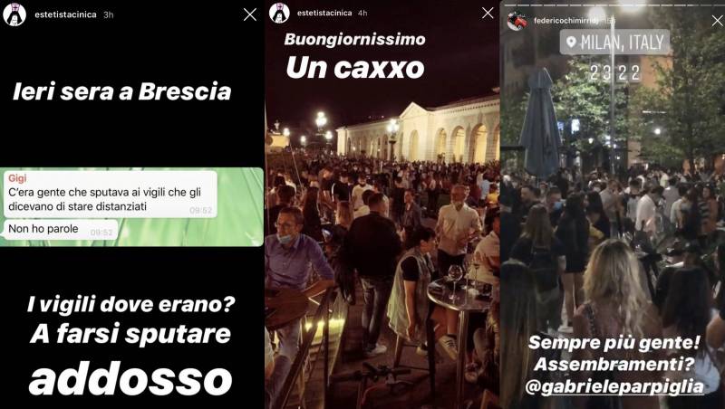 Vigili assembramenti a Brescia 