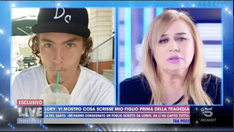Lory Del Santo: "Non sapevo che mio figlio fosse malato. Ma non potevo salvarlo dalla morte"