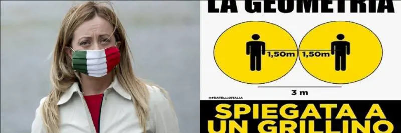I grillini bocciati in geometria: così Meloni gli dà "ripetizioni"