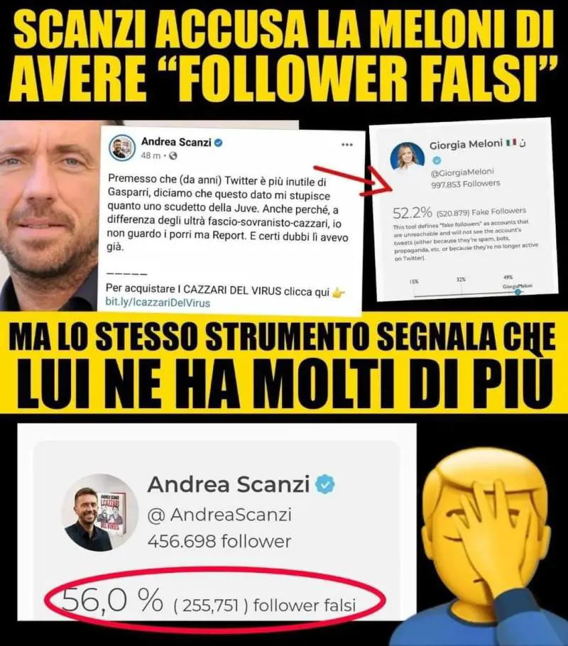 Scanzi attacca la Meloni. Ma per lui finisce male