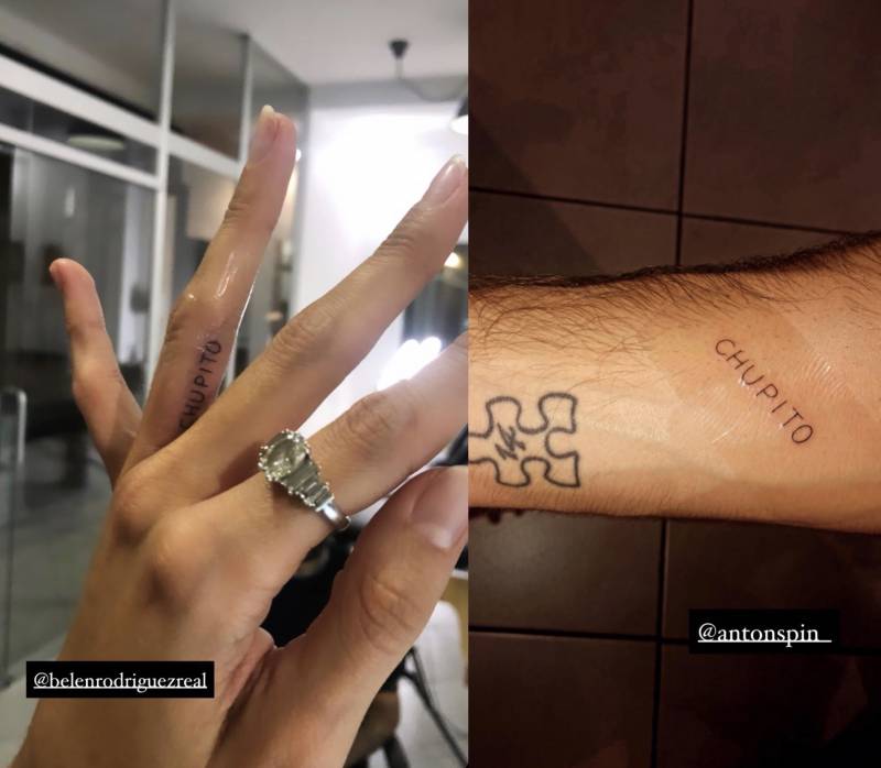 Tatuaggio Belen Rodriguez e Antonio Spinalbanese