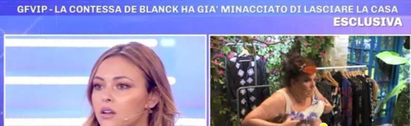La contessa De Blanck si dimentica delle telecamere: nuda in diretta tv
