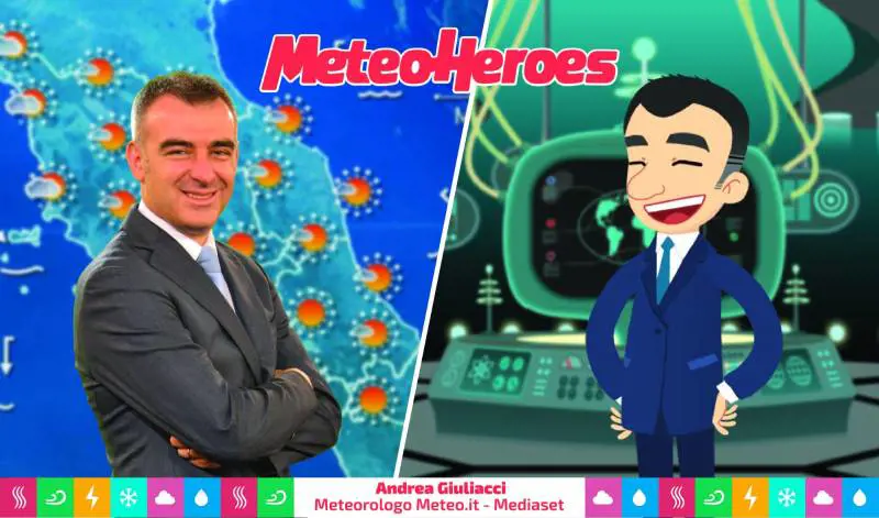 Andrea Giuliacci diventa un supereroe in un podcast per bambini
