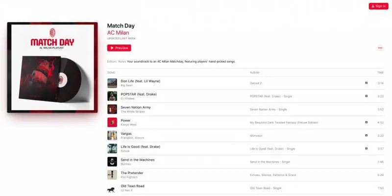 Milan, tifo in musica: ecco le playlist di Apple