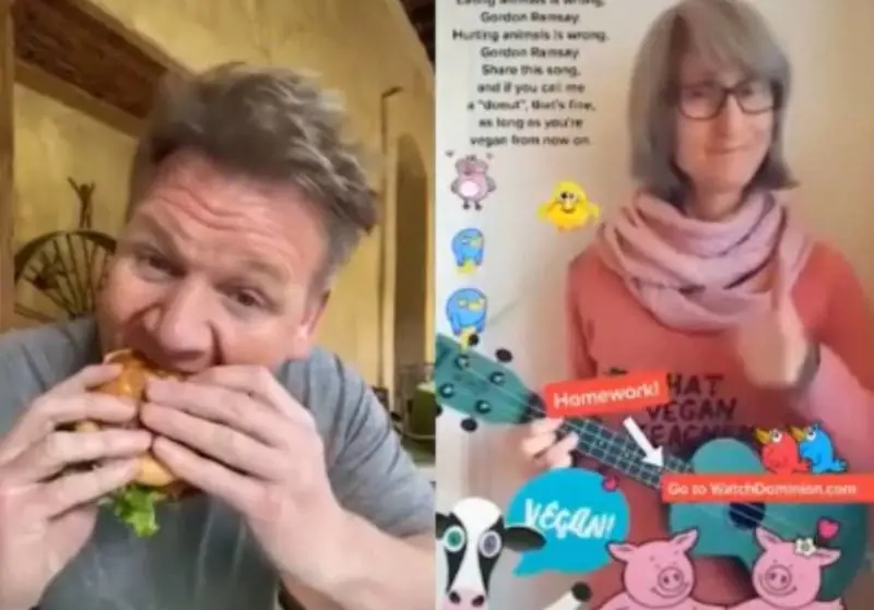 "Mangiare gli animali è sbagliato". Gordon Ramsay zittisce la vegana così