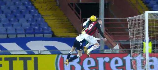 Fallo di mano in Sampdoria-Milan