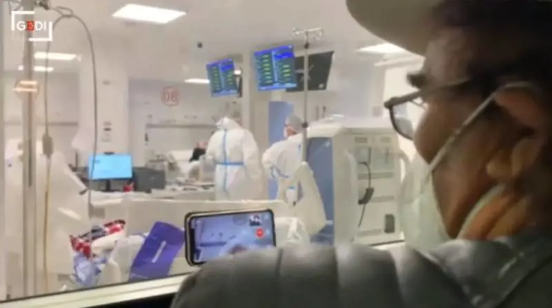 Al Bano in visita al Covid Hospital. La richiesta spiazzante di un'anziana