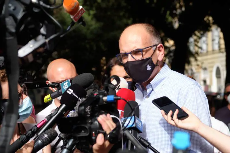 Il segretario del Pd Enrico Letta