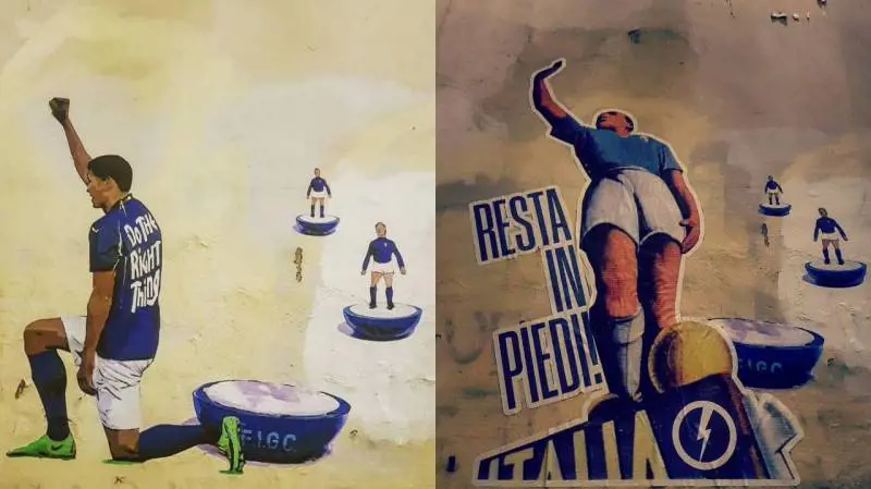 "Italia resta in piedi": bufera sul murale di CasaPound