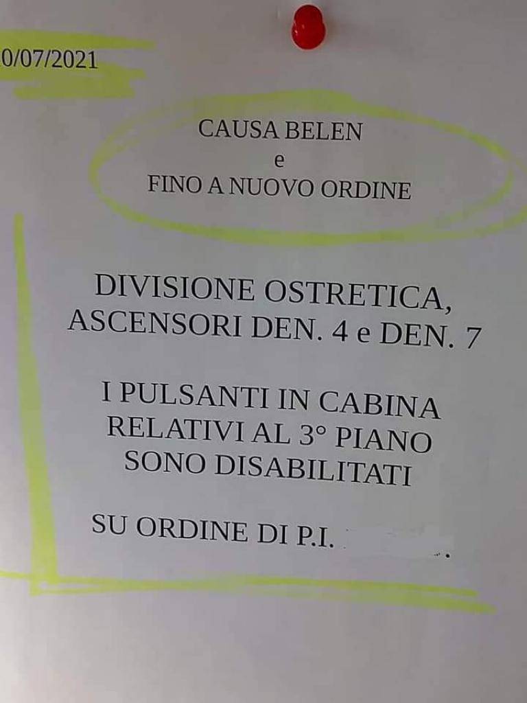 Ordine di servizio ospedale di Padova