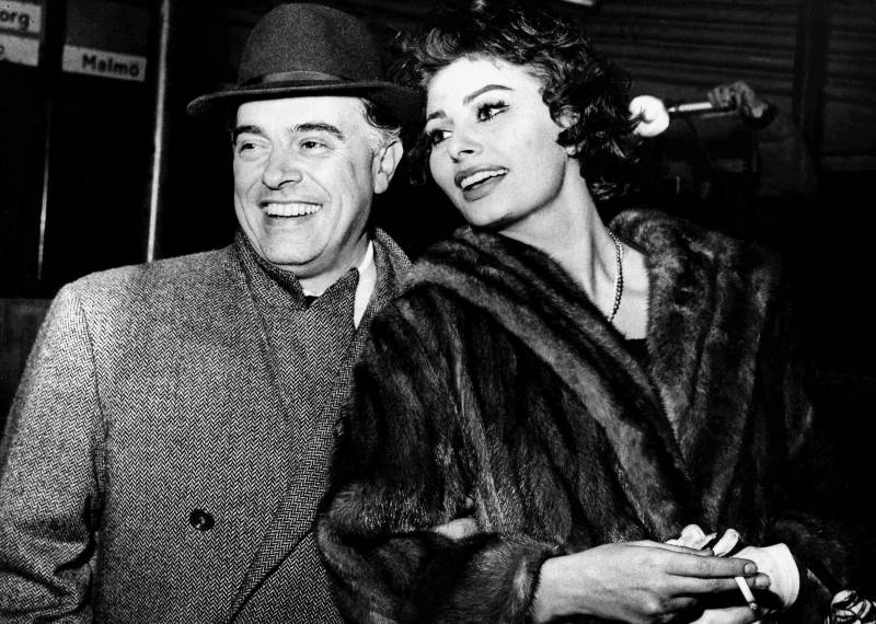Sophia Loren con il marito Carlo Ponti