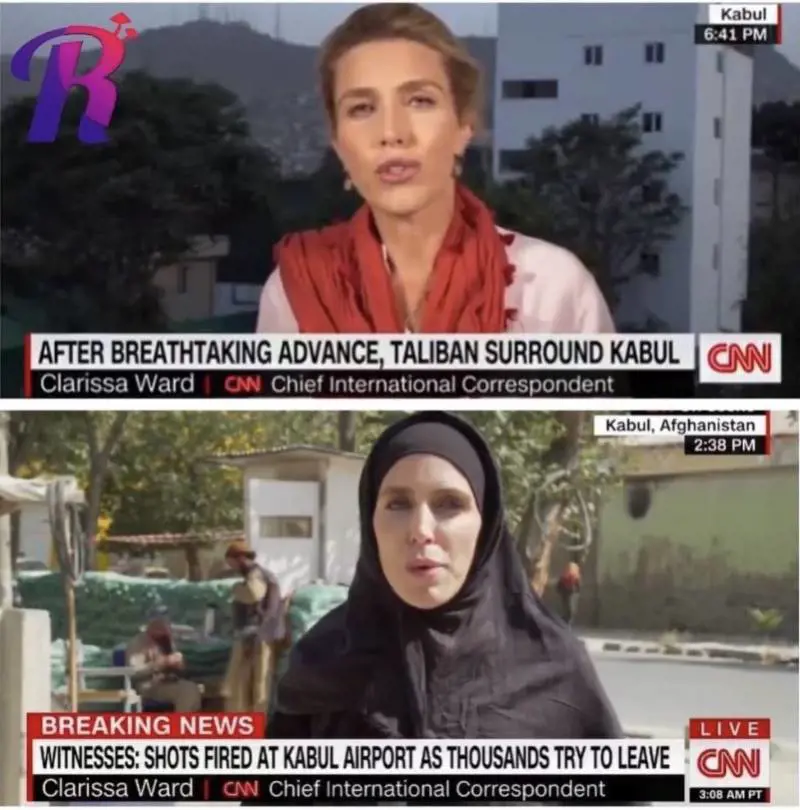 Giornalista Cnn col velo dopo l'arrivo dei talebani: cosa c'è dietro questa foto
