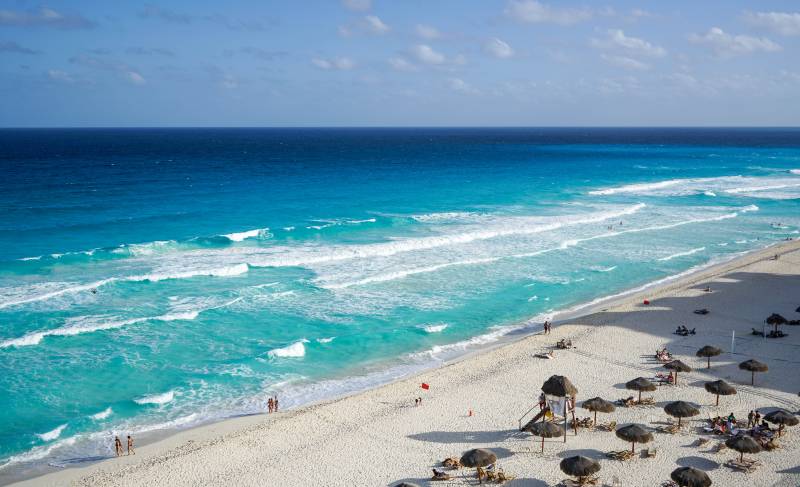 Una spiaggia di Cancun