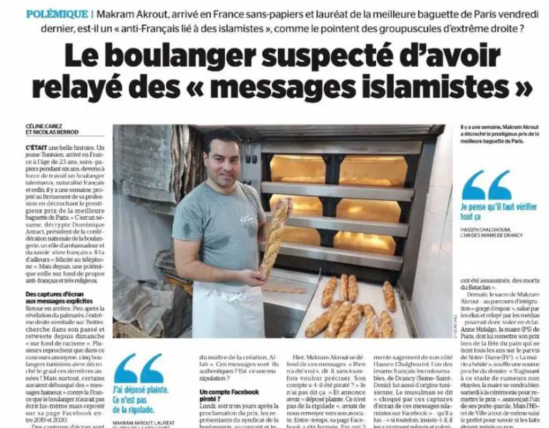 È "tunisina" la migliore baguette di Parigi. Ma il panettiere definiva i francesi "cani"