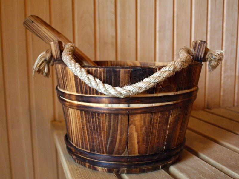 Secchio per rituale Aufguss nelle saune