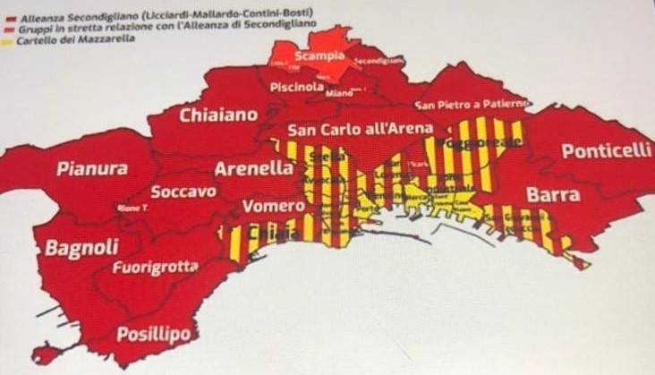 Mappa criminalità Napoli