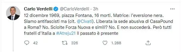 Gaffe-social del Senato su piazza Fontana