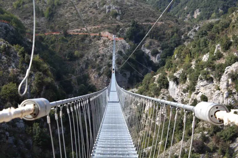 Vista sulla natura sospesi nel vuoto