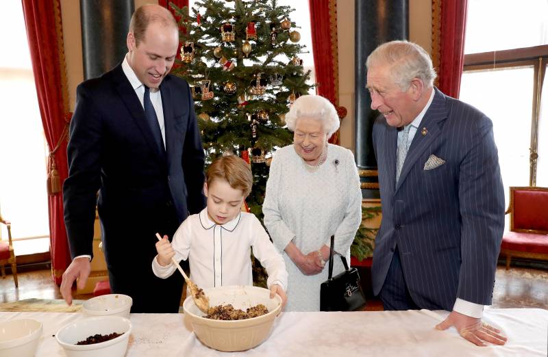 Famiglia  reale inglese durante le feste natalizie 