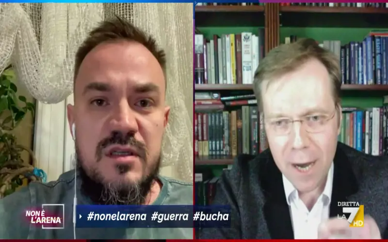 "Ridi, ridi fin che puoi. Vi troveremo...". L'attacco al russo in diretta