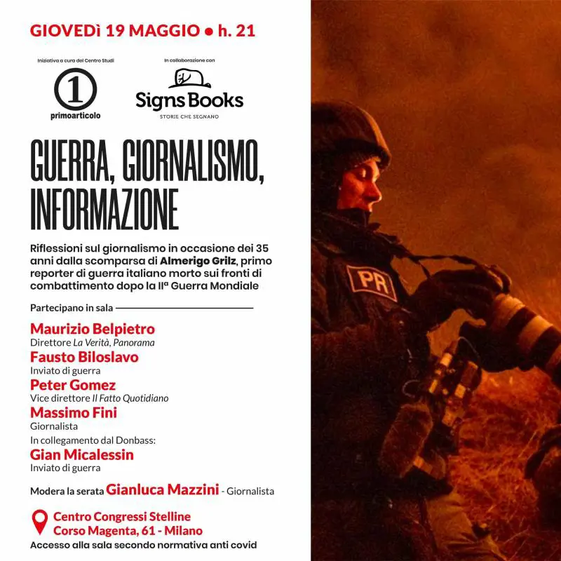 "Guerra, giornalismo, informazione". In ricordo di Almerigo Grilz
