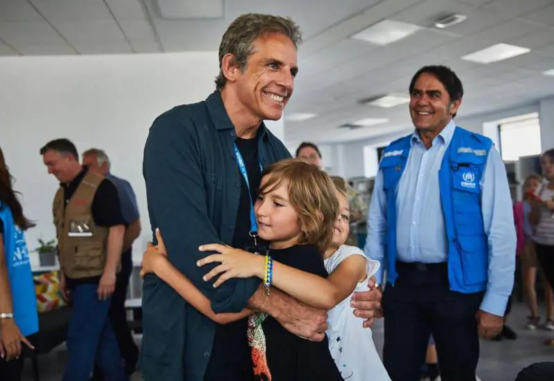 "Qui per incontrare i rifugiati di guerra". Ben Stiller in visita a Leopoli