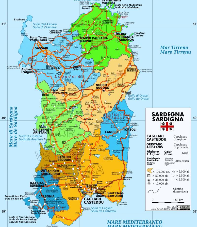 Mappa Sardegna