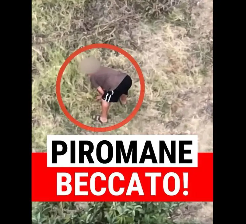"Non vede il drone e appicca l'incendio": così il piromane finisce in manette