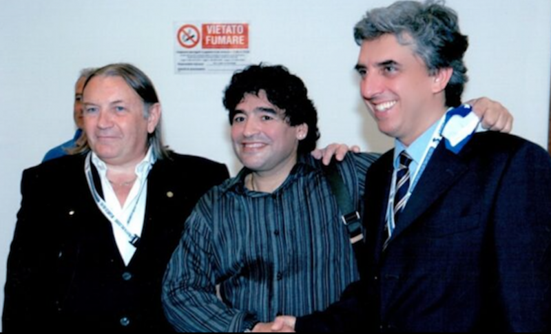 Diego Armando Maradona alla Partita del Cuore