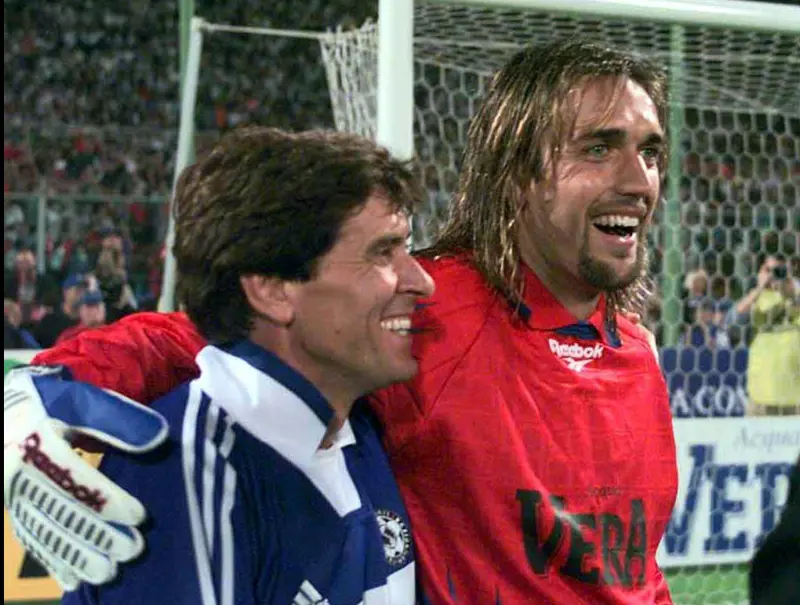 La Partita del Cuore, Morandi e Batistuta
