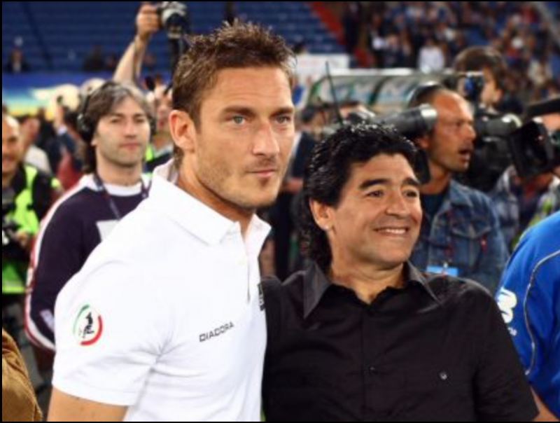 La Partita del Cuore, Totti e Maradona