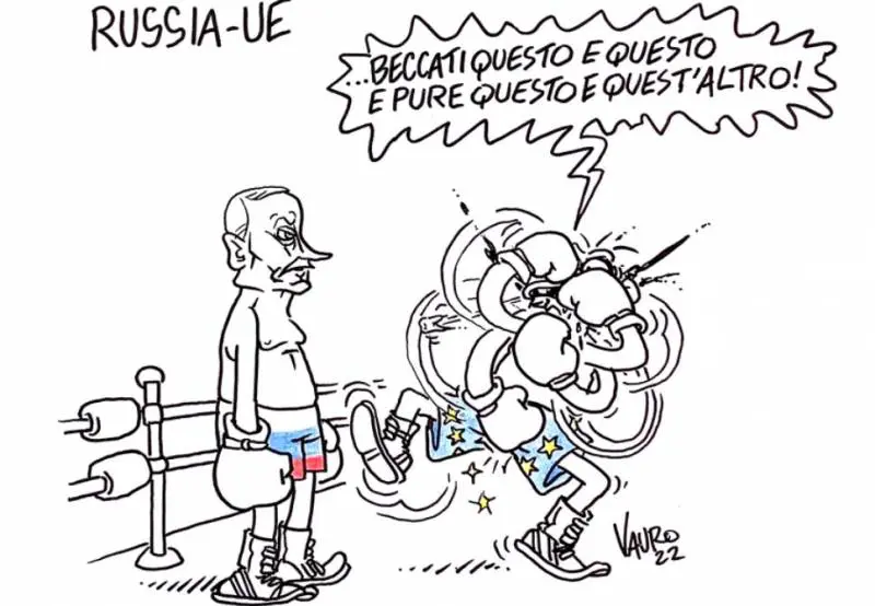"Solita propaganda filorussa". Vauro nella bufera per la vignetta anti-Ue
